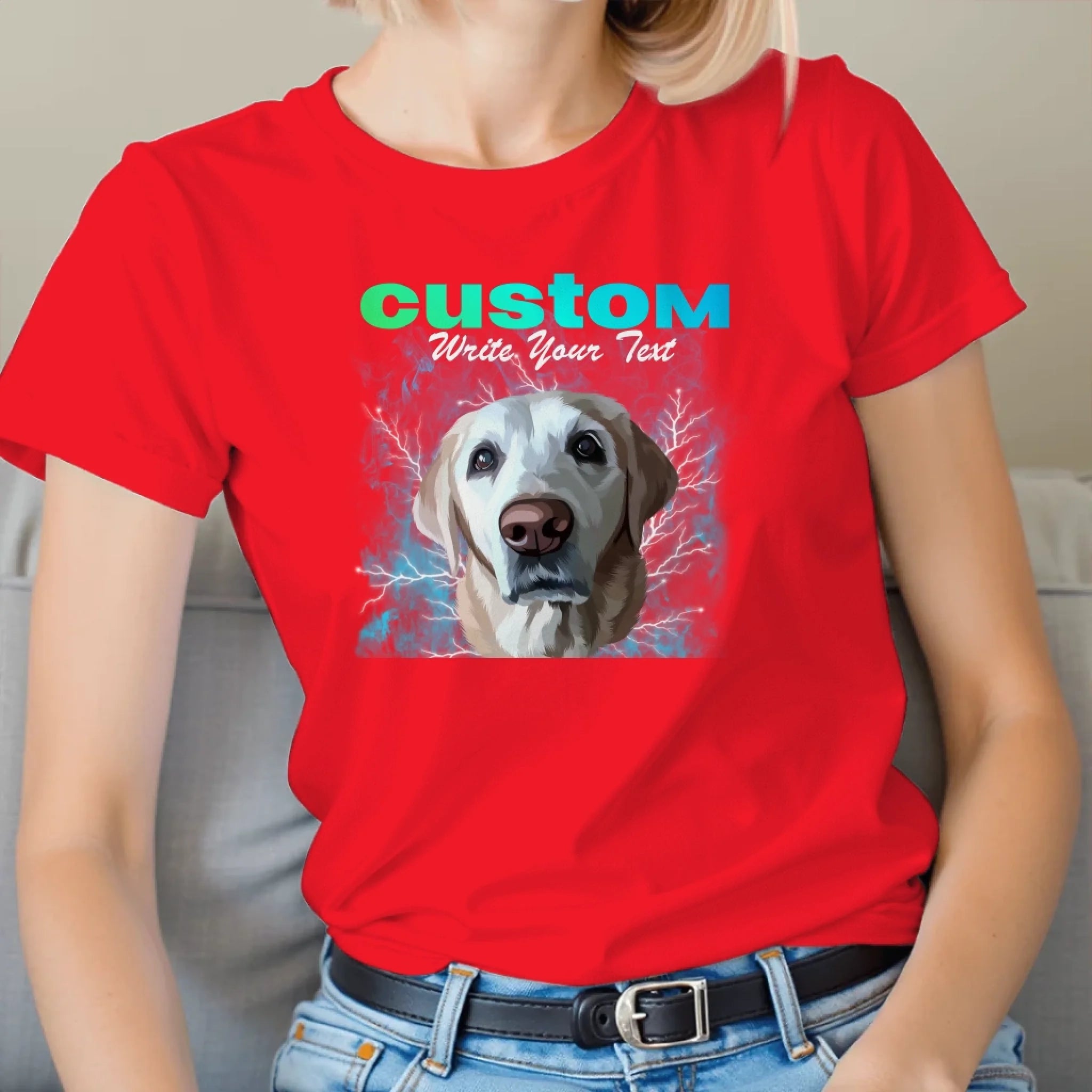 Personalized Vintage Pet Photo Tee Shirt Secondary image