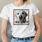 Custom Pet Print Heart Background Unisex T-Shirt