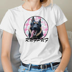 Custom Pet in Circle Photo Upload T-Shirt