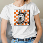 Personalized Checkered Pet Photo Tee Shirt