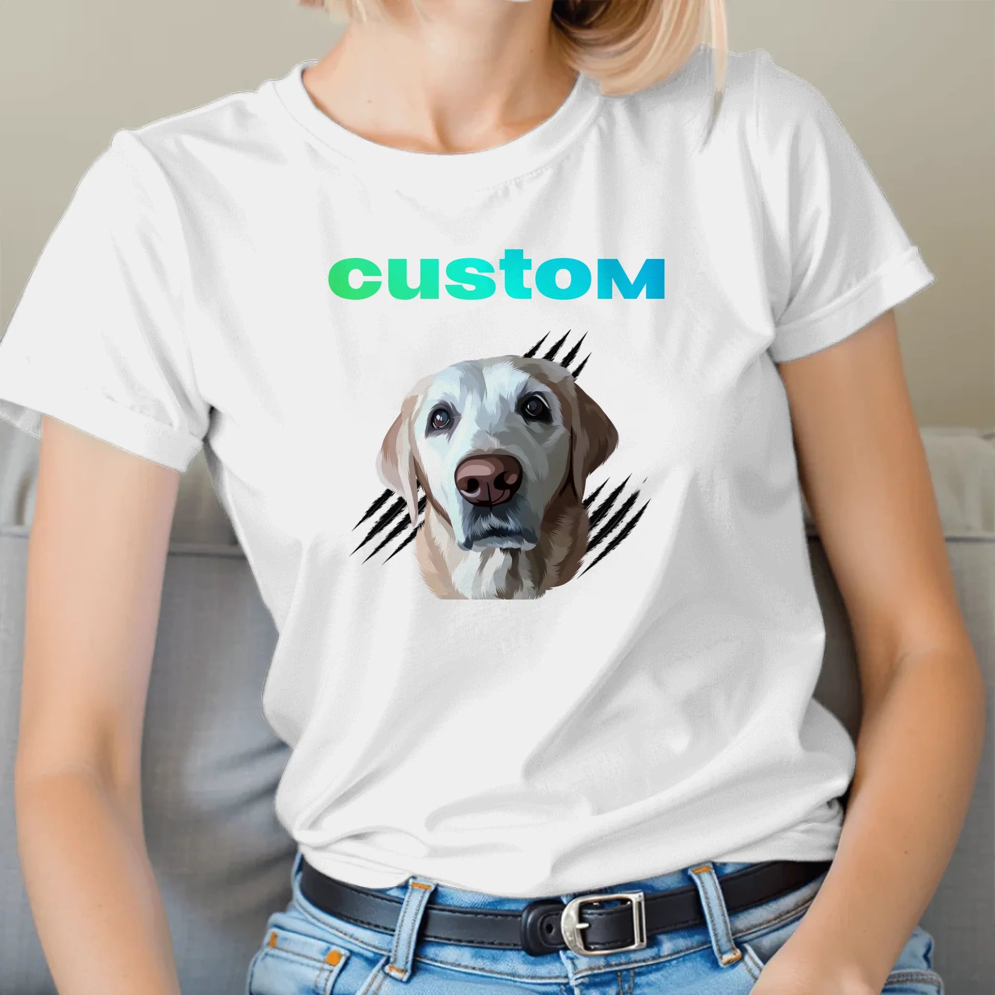 Personalized Vintage Pet Photo Tee Shirt