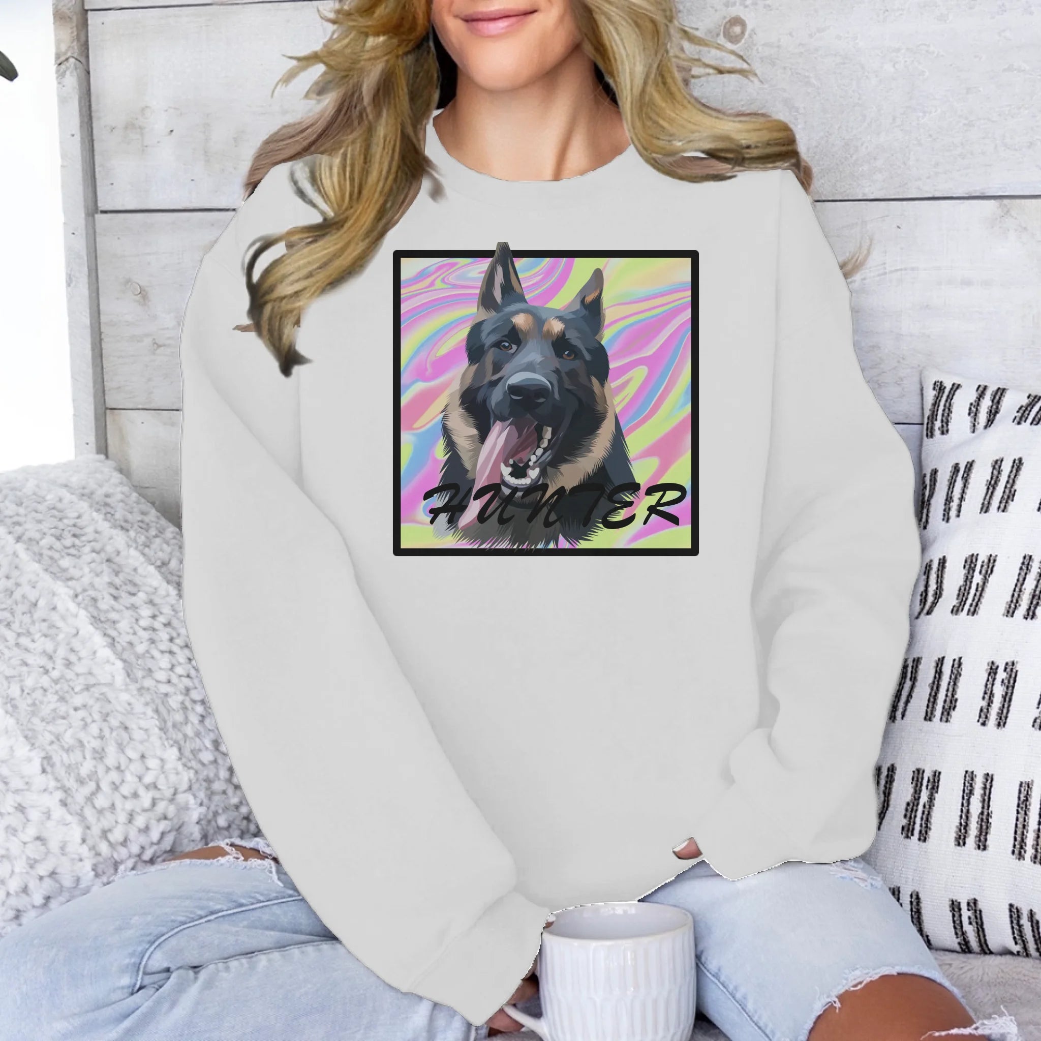 Custom Marble Background Unisex Sweatshirt Secondary image