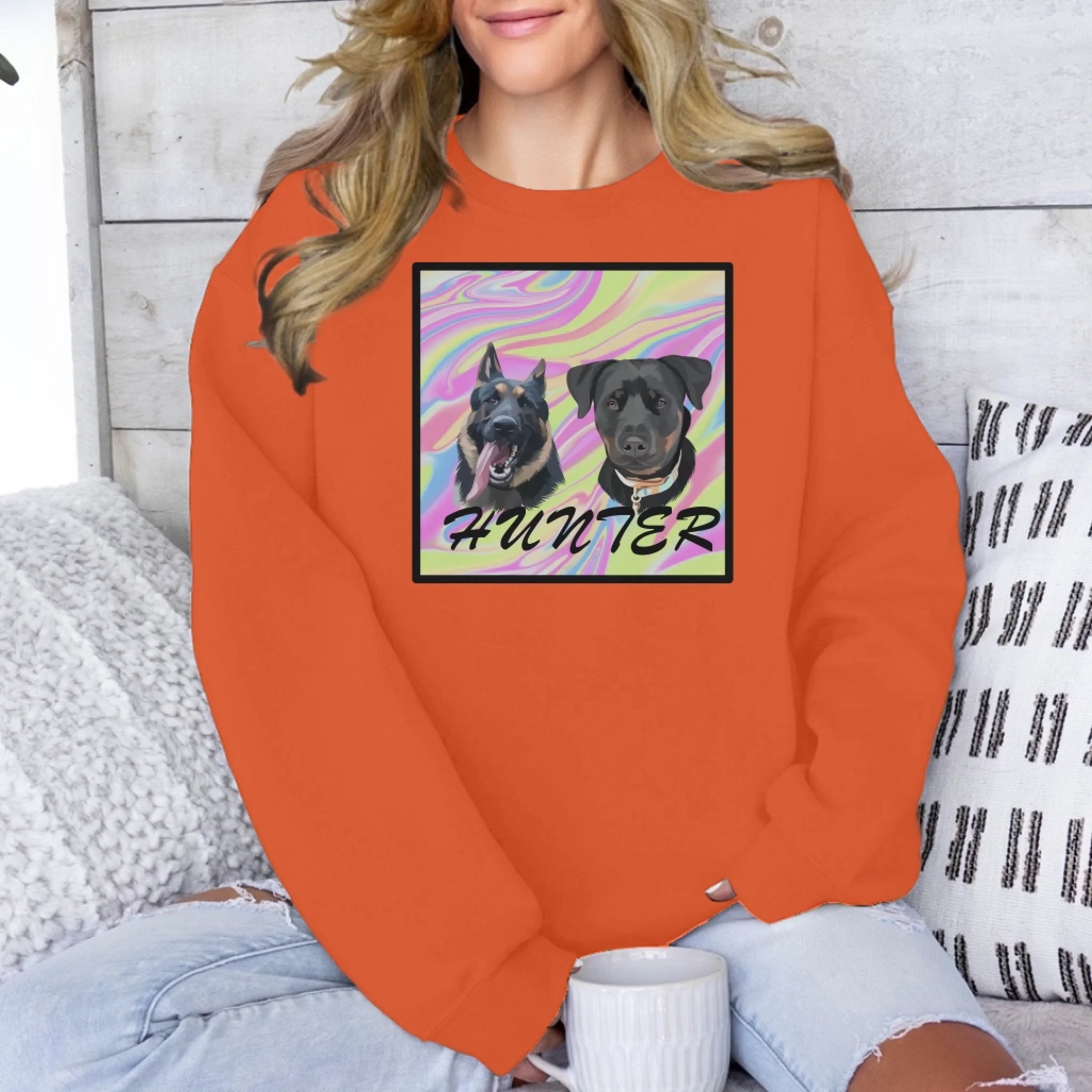 Custom Marble Background Unisex Sweatshirt Secondary image