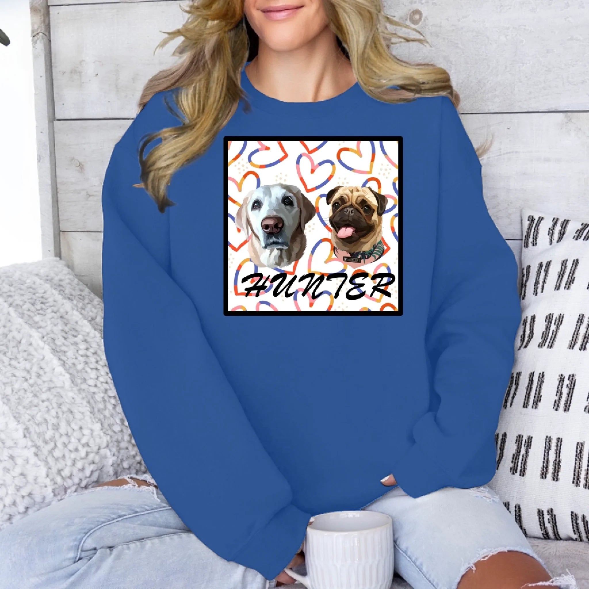 Custom Heart Unisex Pet Photo Sweatshirt Secondary image