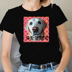 Custom Pet Print Heart Background Unisex T-Shirt