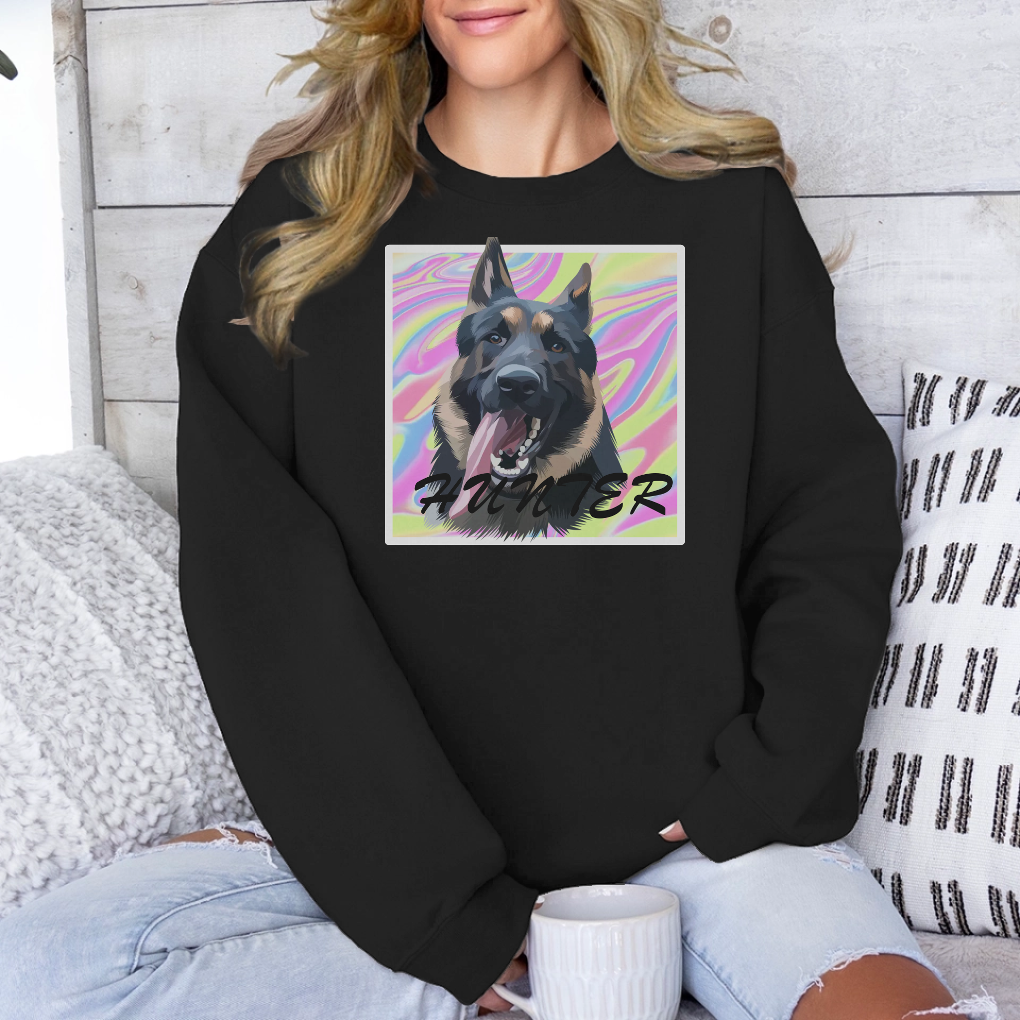 Custom Marble Background Unisex Sweatshirt Main image