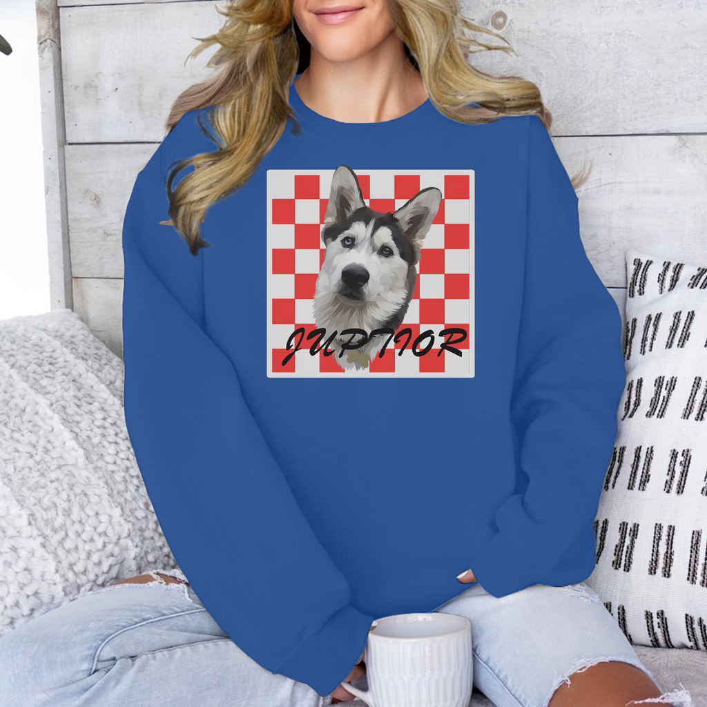 Custom Checkered Background Unisex Sweatshirt