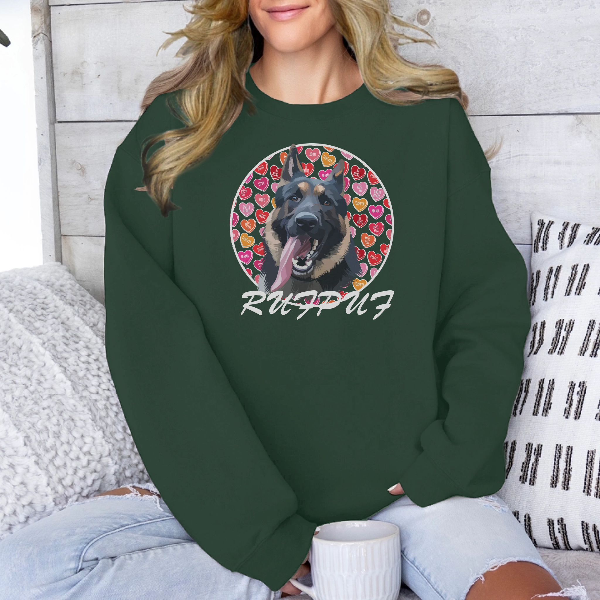 Custom Pet In Circle Unisex Sweatshirt Secondary image