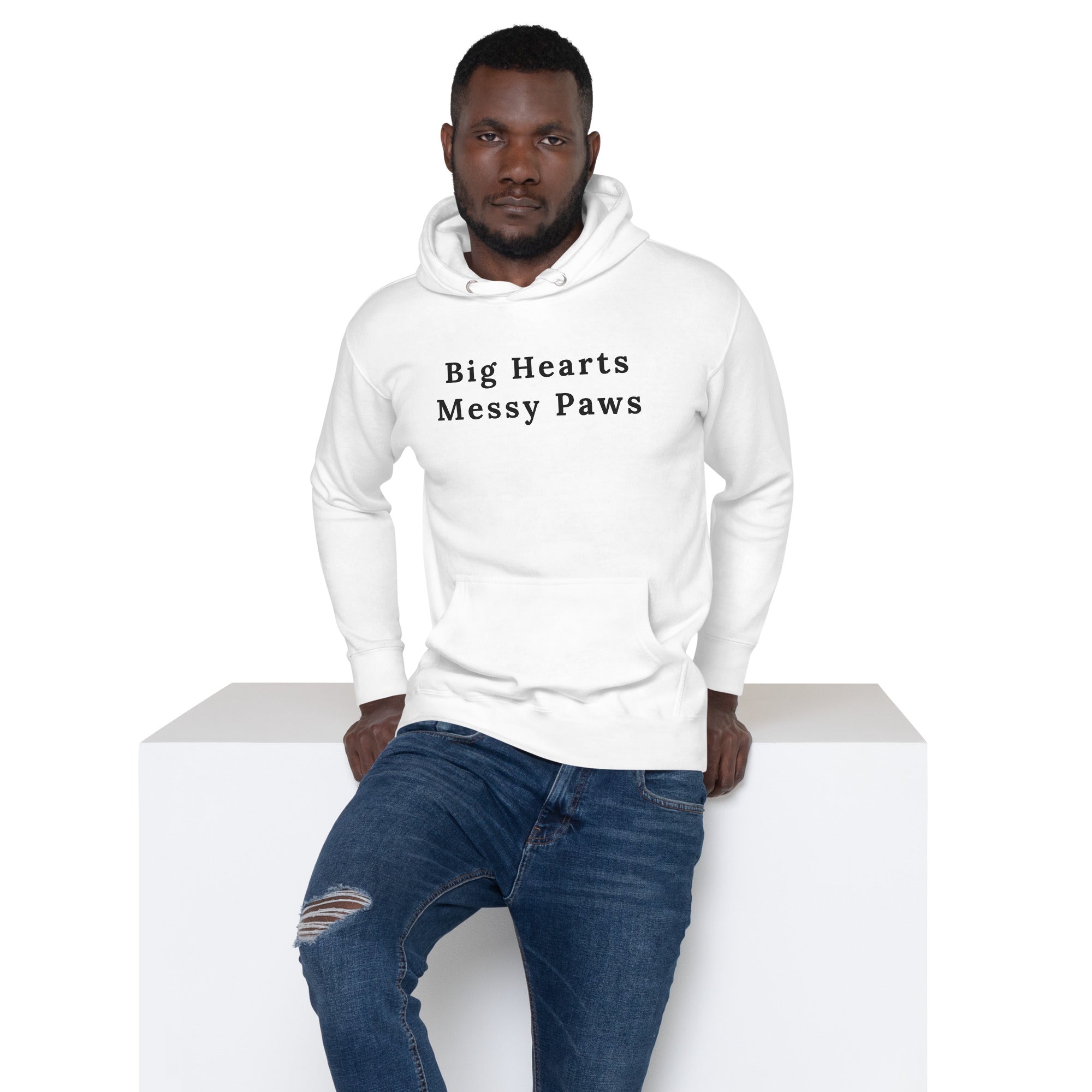Big Hearts Messy Paws Unisex Hoodie Secondary image