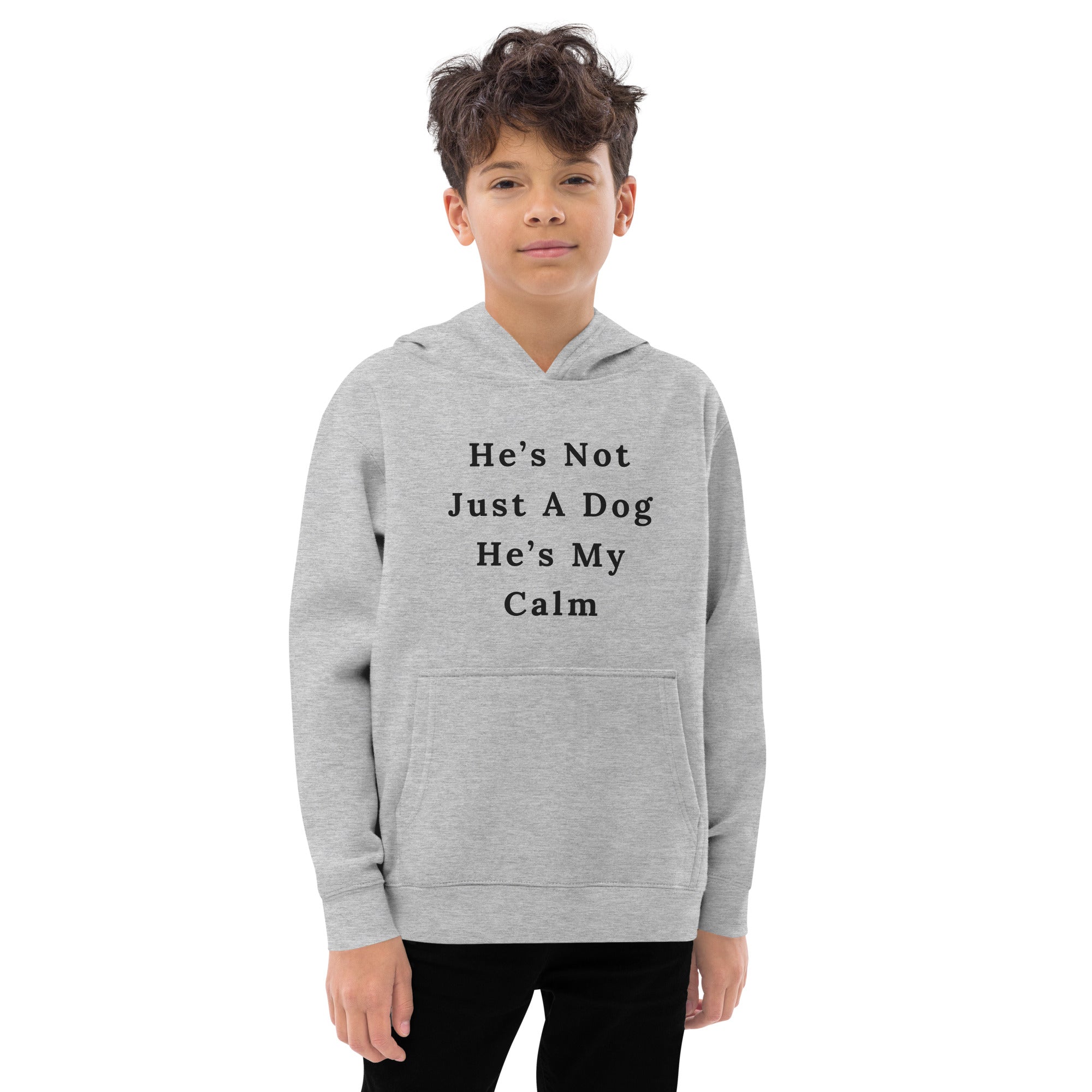 He’s Not Just a Dog He’s My Calm Fleece Hoodie Secondary image