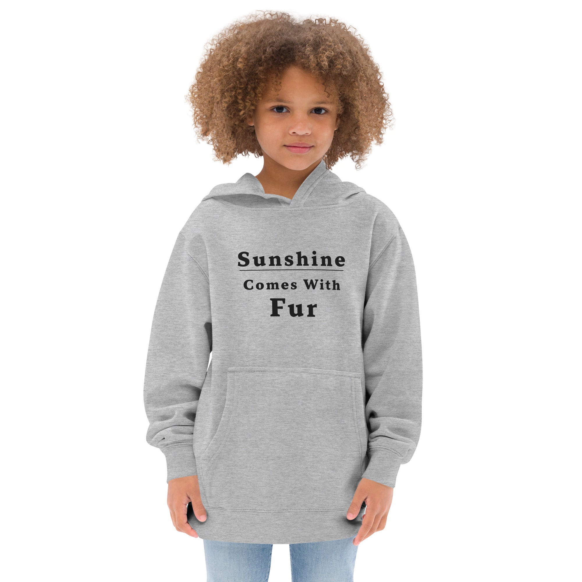 Sunshine Comes With Fur Fleece Hoodie Secondary image