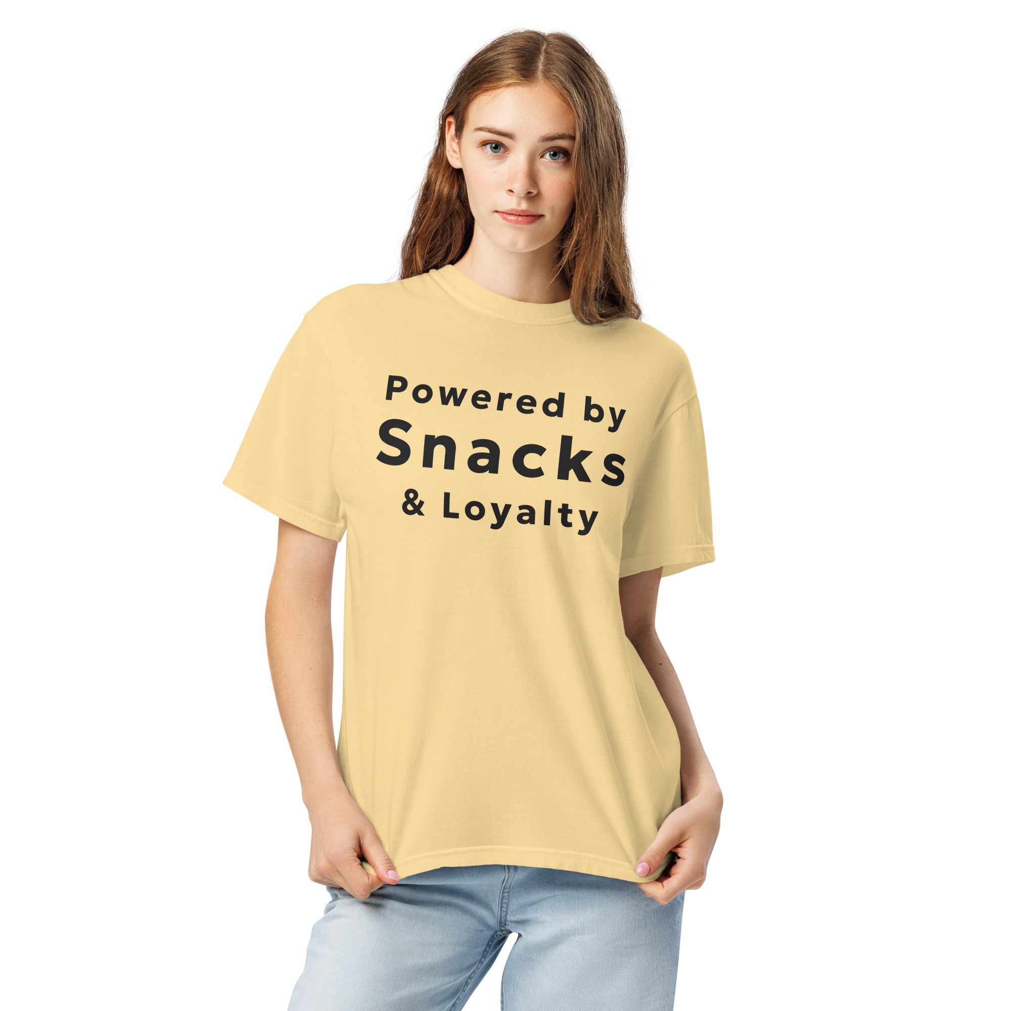 Powered by Snacks & Loyalty Unisex Heavyweight T-shirt Secondary image